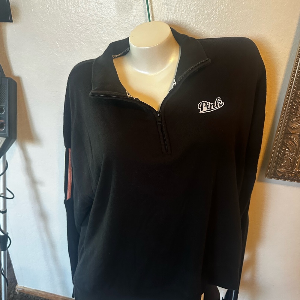Victoria's Secret Black Quarter-Zip sweatshirt